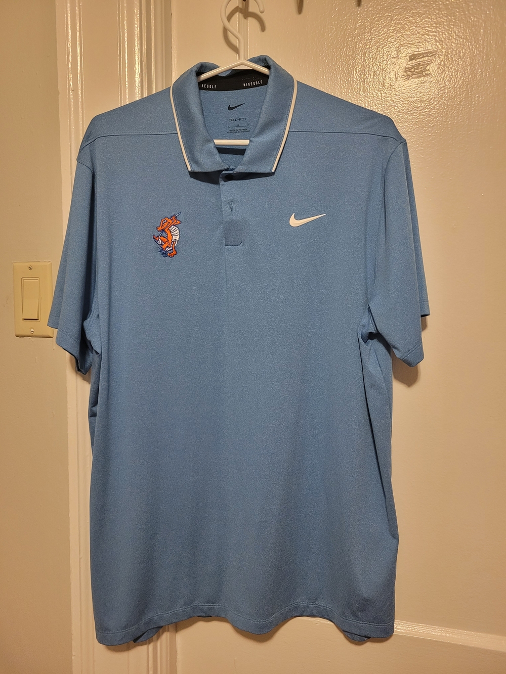 Nike Men's Light Blue Dri-FIT Polo Shirt